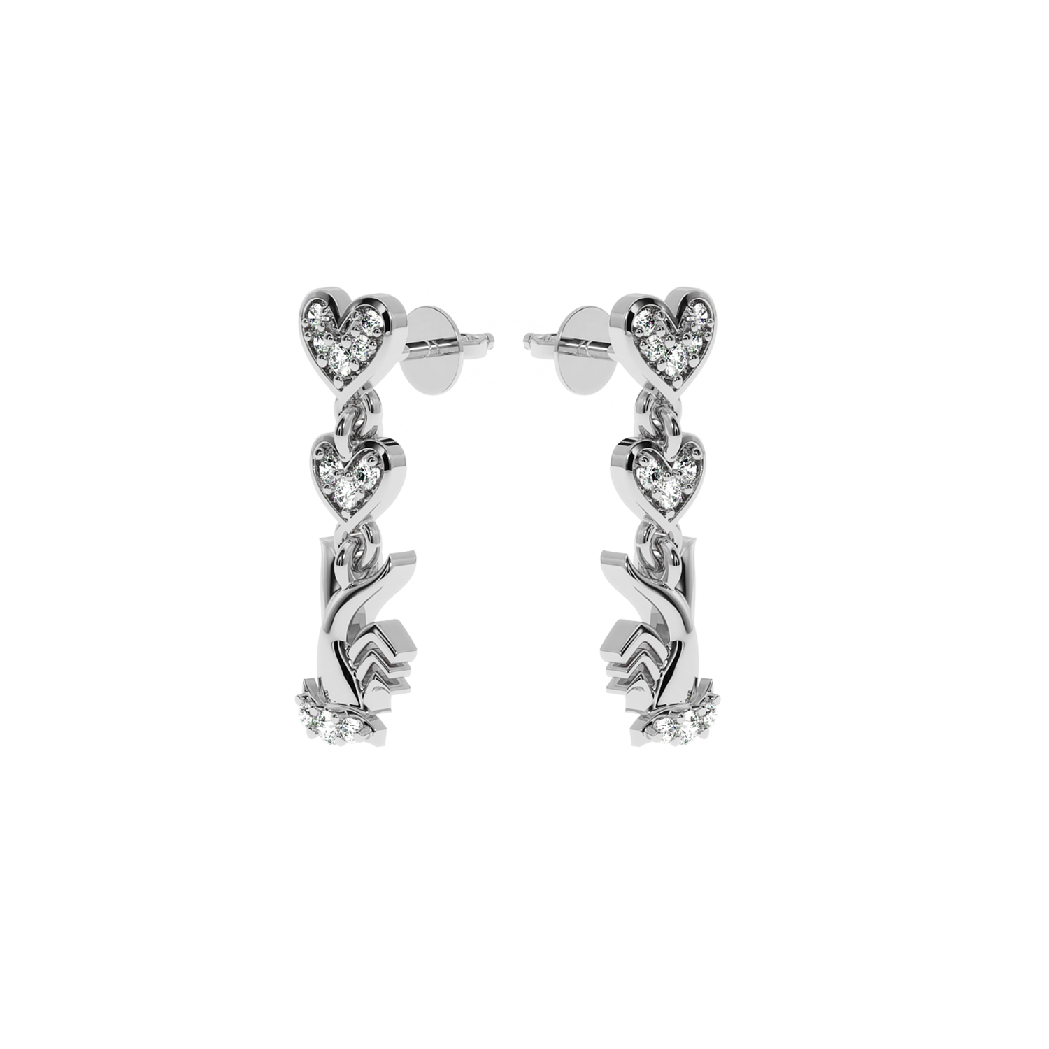 Solitairekart – 0.1 Carat Lab Grown Diamond Divine Hand Earrings | Expressive Symbol of Love & Grace